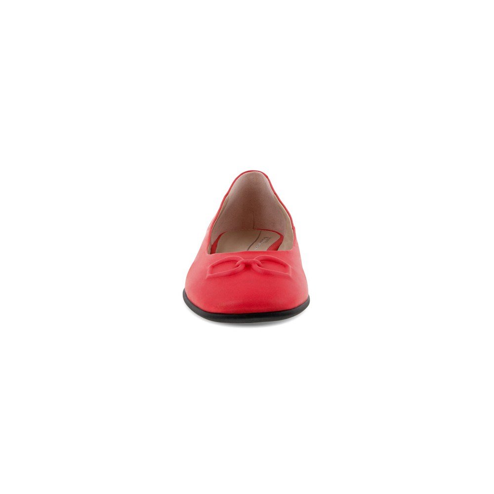 Womens Ballerinas - ECCO Anine Squareds - Red - 4976BYPZF